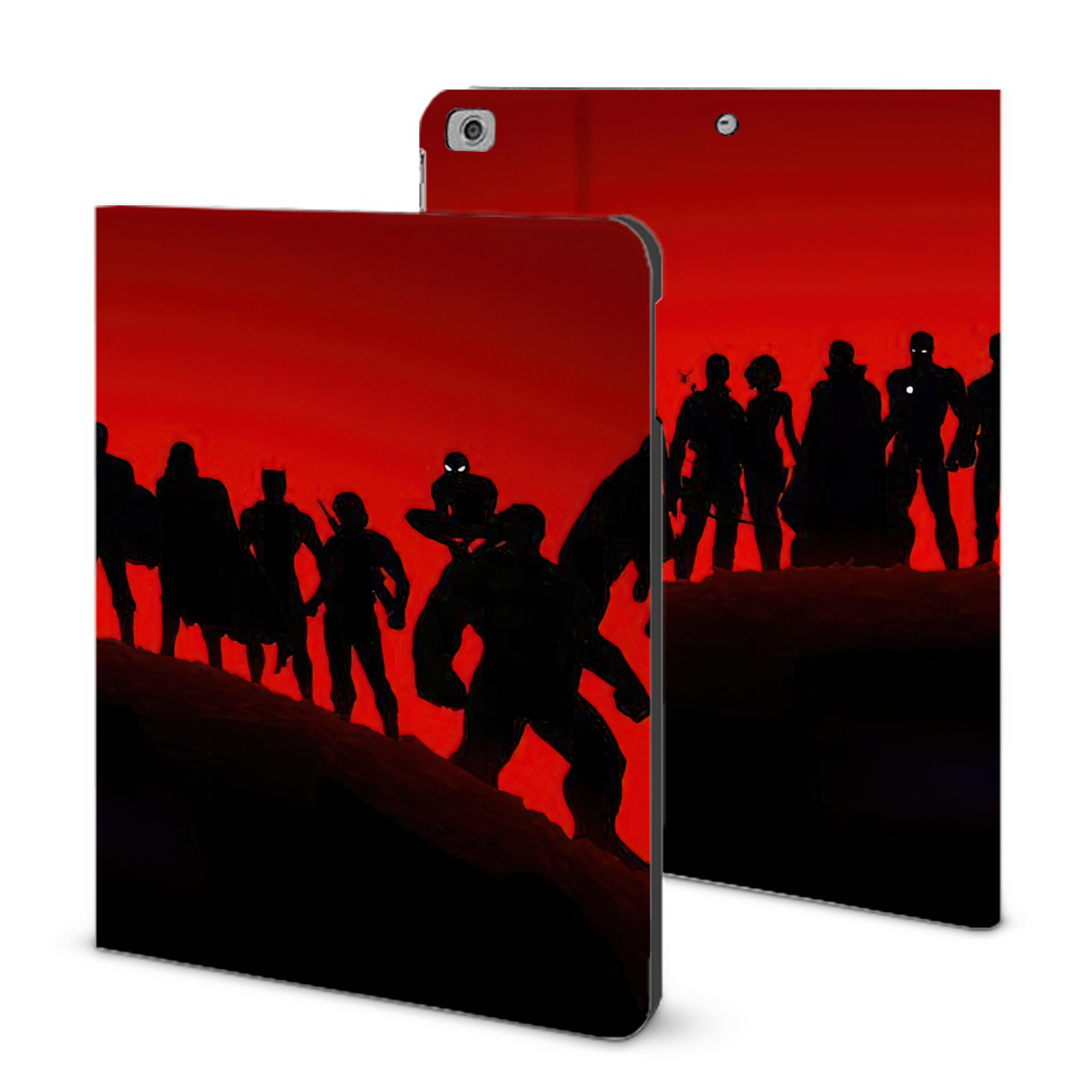 （画像用） アベンジャーズ The Avengers IPad ケース ブック型 PUレザー TPU 耐衝撃 軽量 薄型 ペン収納なし 全面保護 IPad 各モデル対応